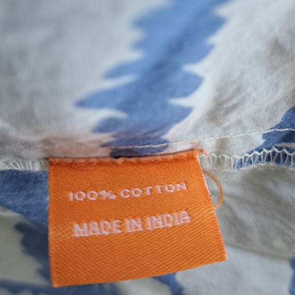 OLIPHANT Dipsy V-Neck Maxi Dress Small Singita Blue White Tiered Flutter Sleeve - Picture 9 of 12